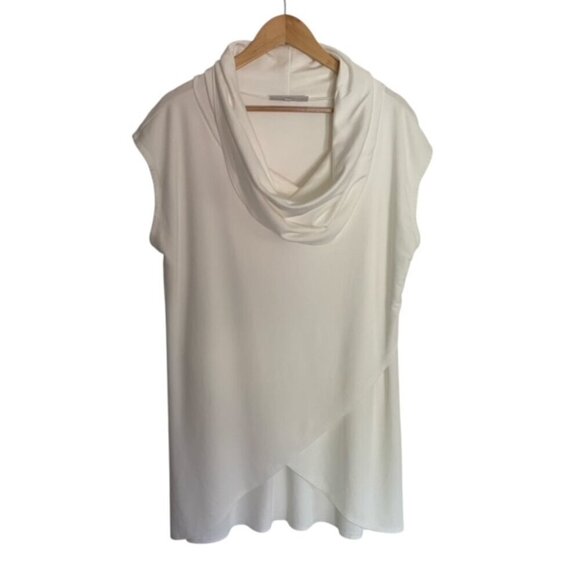 Bryn Walker Lavina Cowl Neck Crossover Tunic Top Medium - Picture 2 of 5
